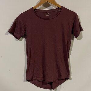 Madewell Deep Burgundy Short Sleeve Tee
